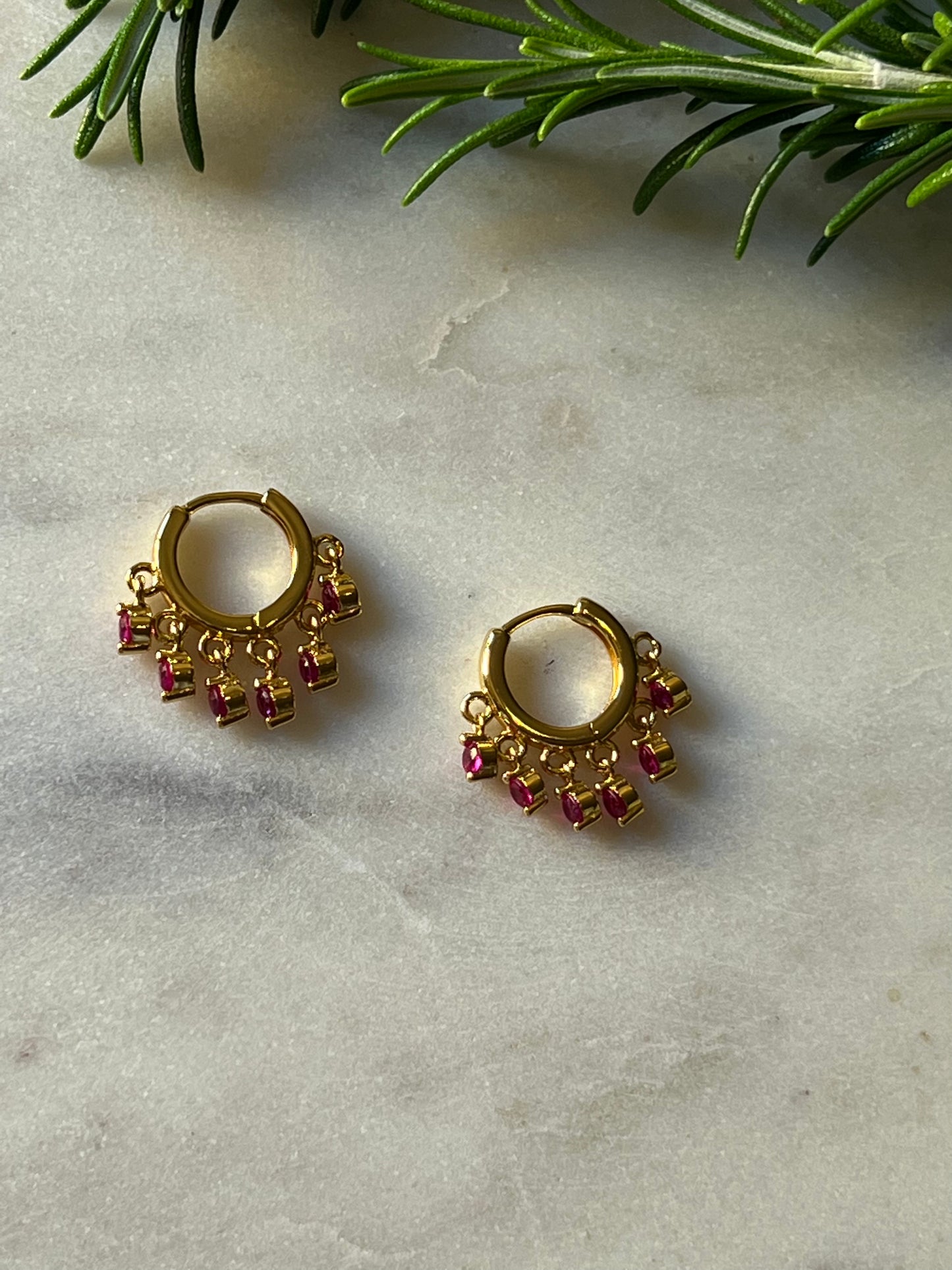 COURAGE PINK HOOPS GOLD