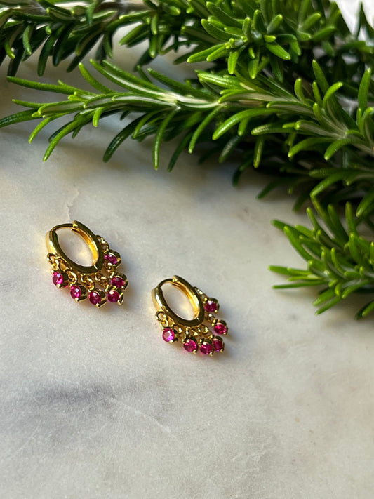 COURAGE PINK HOOPS GOLD